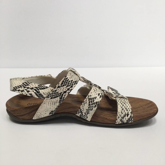 Orthaheel Vionic Yasmin Snakeskin Footbed Sandal, Size 6 - Picture 6 of 13